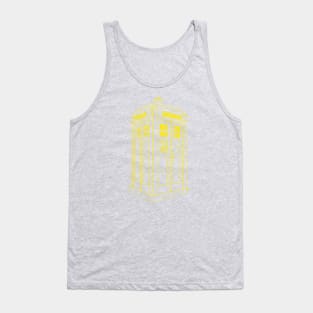 1920's Mackenzie Style Police Box Gold Line Tank Top